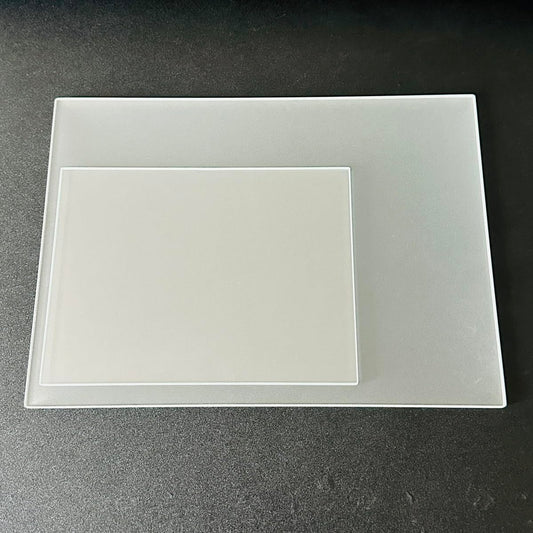 Bower Bird Glass Panel Flat Bottom Mineral Pigment Grinding Palette, Suitable for DIY Oil Painting, Watercolor,Tempera, Artist's Paint Grinding (11.8x8.6 in), BB2024006