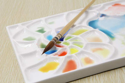 Bower Bird Porcelain Watercolor Palette Conch Artist Professional Ceramic Palette (Ceramics)
