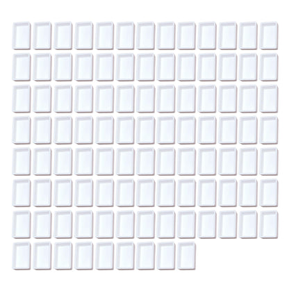 Bower Bird 100 Pcs Empty Watercolor Paint Pans White Plastic Watercolor Tins (100 Full Pans)